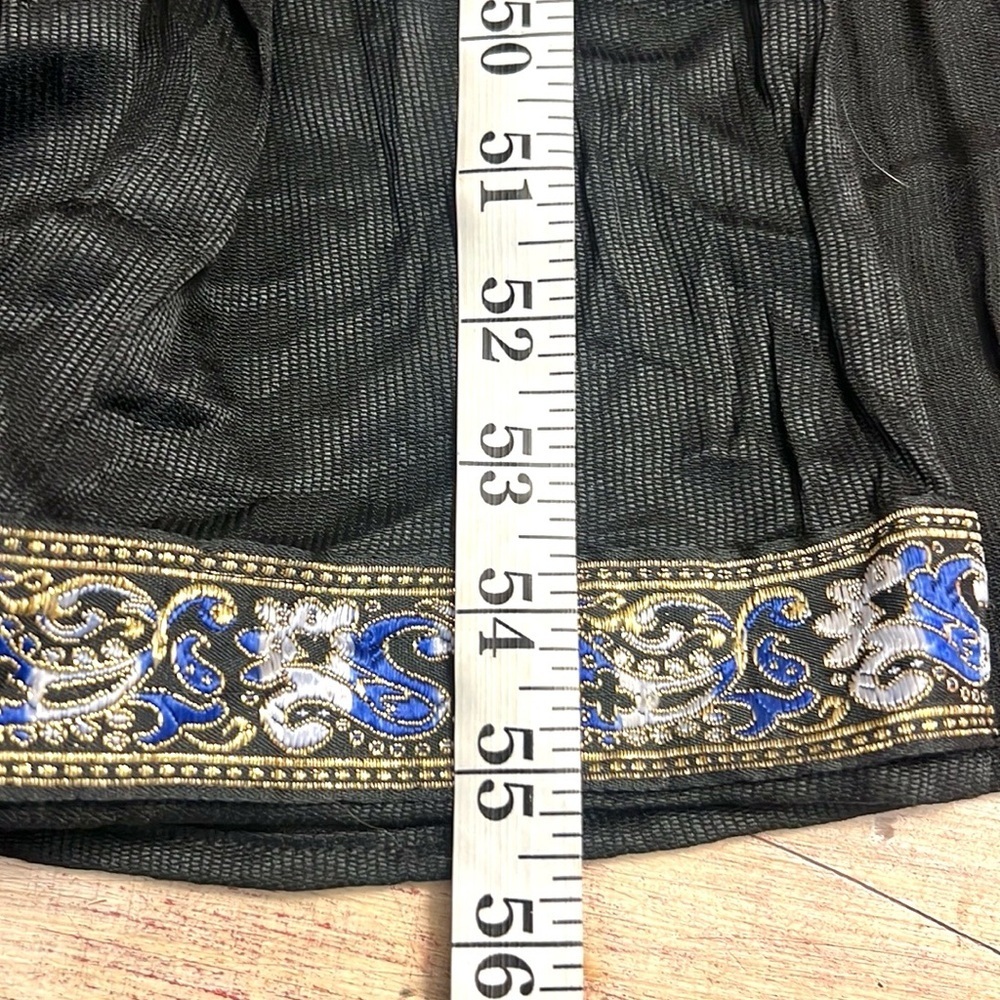 Victorian,Gothic Weighted Kaftan,Black & Blue,Exquisite Embroidery,Size Small - Picture 12 of 12